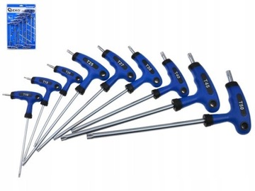 ZESTAW KLUCZY TORX T10-T50 WKRĘTAKI TYPU T 9 ELEMENTÓW GEKO