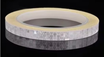 ЛЕНТА СВЕТООТРАЖАЮЩАЯ САМОКЛЕЯЩАЯСЯ ПРЕДУПРЕЖДАЮЩАЯ ДЛЯ ВЕЛОСИПЕДА, СКУТЕРА, БЕЛАЯ 8М