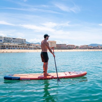 Aqua Marina Monster 12 футов 0 дюймов SUP доска + УГЛЕРОДНОЕ ВЕСЛО