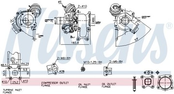 TURBO TURBÍNA 93278 NISSENS FORD B-MAX