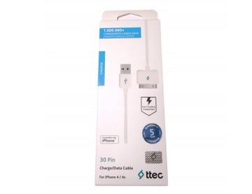 Szybki Długi Kabel USB 30pin do IPOD IPHONE 4 4S synchronizacja danych