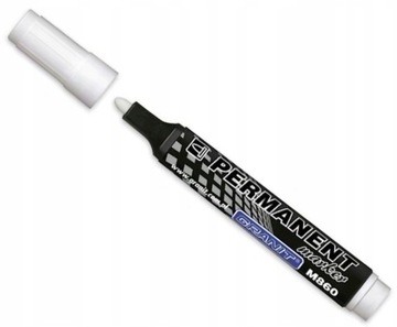 MARKER PERMANENTNY gruby pisak BIAŁY TRWAŁY