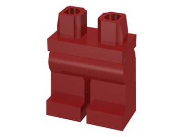 LEGO nogi nóżki ciemne czerwone bordowe 970c00