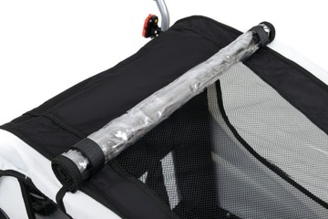 PRZYCZEPKA ROWEROWA Z JOGGEREM I AMORTYZATOREM 2 OSOBOWA CZARNA