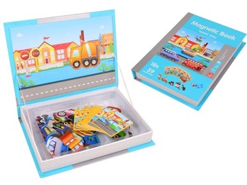 Магнитная обучающая книжка-пазл.