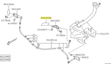 ZAŚLEPKA SPRYSKIWACZA LEWA SUBARU OUTBACK ORYGINAŁ