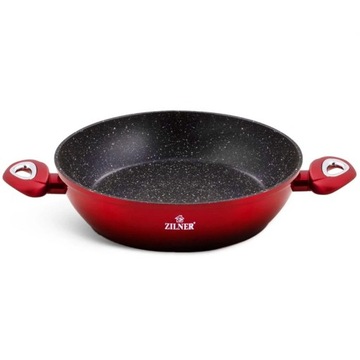 GARNKI z POWŁOKĄ GRANITOWĄ 15 ELE. ZILNER CHERRY RED NOIR ZL-8520