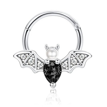 1 шт., 16 г, кольцо для перегородки летучей мыши на Хэллоуин для женщин и мужчин, перегородка из нержавеющей стали