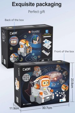 CADA BLOCKS ТВОРЧЕСКИЙ РОБОТ PICCASBOT ДЛЯ ПРОГРАММИРОВАНИЯ 461 ЭЛ. КОНТРОЛИРУЕМЫЙ
