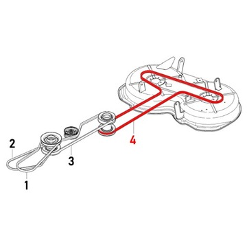 Pasek Husqvarna Rider 111 B, 111 B5, 112 C, 112 C5, Jonsered FR 2312 M, MA