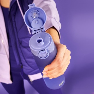 БУТЫЛКА ДЛЯ ВОДЫ ТРЕНИРОВОЧНЫЕ ПОЕЗДКИ ВЕЛОСИПЕД ФИТНЕС PURPLE ION8 0,5 л
