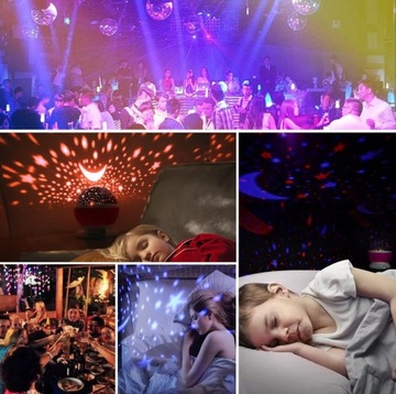 ЗВЕЗДНЫЙ СВЕТОДИОДНЫЙ ПРОЕКТОР ВРАЩАЮЩИХСЯ ЗВЕЗД + НОЧНАЯ ЛАМПА