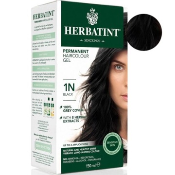 HERBATINT FARBA DO WŁOSÓW NATURALNA TRWAŁA 1N czarna