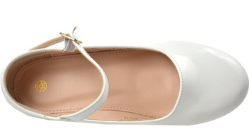 КОЖАНЫЕ ТУФЛИ С УЗОРОМ на каблуке БЕЛЫЕ r33