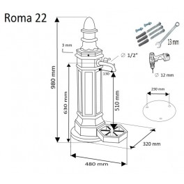 Садовый смеситель ROMA белый 22/02 алюминий