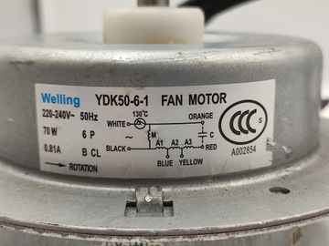 Silnik wentylatora do klimatyzatorów - Welling YDK50-6-1