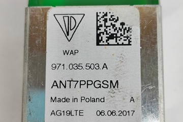 PORSCHE PANAMERA 971 ZESILOVAČ ANTÉNY GSM 971.035.503.A 2018.9 23509380