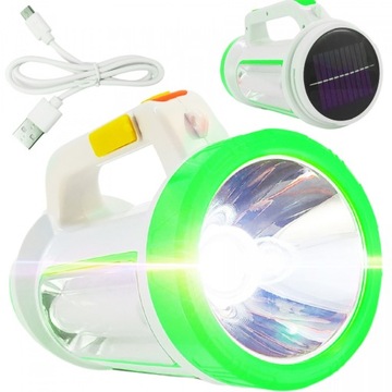LAMPA LATARKA LED solarna USB POWERBANK zielona
