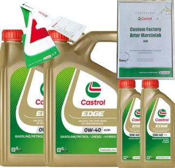 CASTROL EDGE 0W40 A3/B4 10L RN0700 RN0710 BMW LL-01 MB 229.5 + ZAWIESZKA