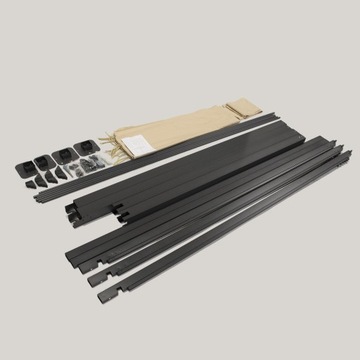 Пергола-терраса, серая с бежевым покрытием, 3х2,9 м