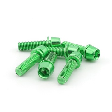 Śruby CHUDY Cycling M5x18 mm ZIELONE 6 szt. BOX