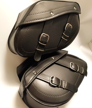 SADDLEBAGS NATURAL LEATHER HARLEY DYNA SPORTSTER XL SOFTAIL TRIUMPH