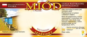 Etykiety na miód nektarowo-spadziowy (100szt) -E56