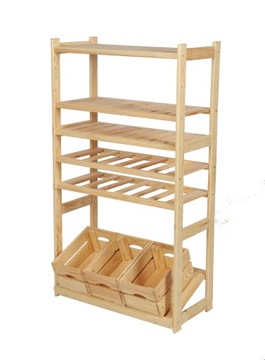 Полка для ящиков, бутылок, овощей, LS, 6 полок, Нат
