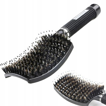 ЩЕТКА ДЛЯ ВОЛОС С ЖЕСТИНОЙ КАБАНА, МАССАЖНЫЙ ПРОФИЛЬ