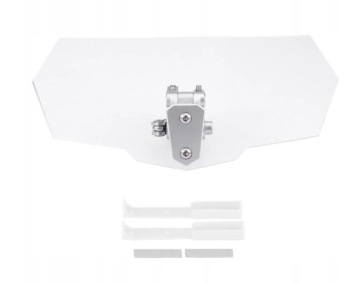 DEFLEKTOR MOTOCYKLOWY PRZEDNI, REGULOWANY, PRZEZROCZYSTY - OWIEWKA