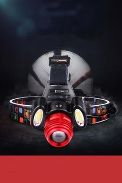 Налобный фонарь 2x COB +XM-L T6 MEGA ZOOM LC12