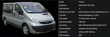 AIRBAG DESKY KONZOLA PÁSY OPEL VIVARO A FACELIFT 06- KOMPLET