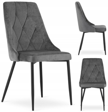 Krzesło ROSA tapicerowane aksamitne NOWOCZESNE