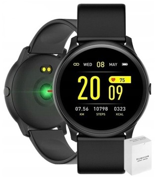 ZEGAREK MĘSKI SMARTWATCH SEN PULSOMETR SMS KROKI POWIADOMIENIA PL MENU