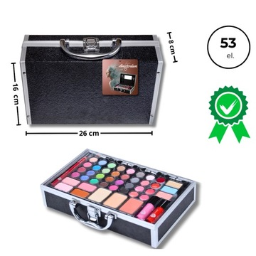 НАБОР КОСМЕТИЧЕСКОГО ЧЕМОДАНА ПАЛИТРА ТЕНЕЙ ДЛЯ МАКИЯЖА 53 EL ПОДАРОК*