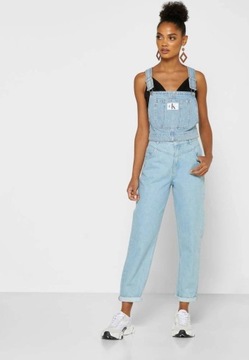 Koszulka CALVIN KLEIN crop top krótki jeansowy kobiecy XS