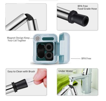 ТУРИСТИЧЕСКИЕ СКЛАДНЫЕ МЕТАЛЛИЧЕСКИЕ СОЛОМОЧКИ ПРЕМИУМ, 2 ПАКЕТА