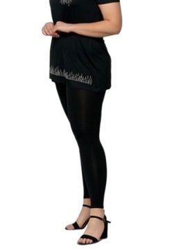 LEGGINSY damskie długie gładkie plus size basic