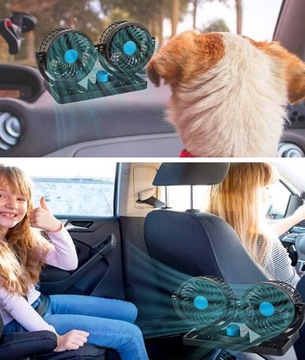 ДВОЙНОЙ ВЕНТИЛЯТОР НА 360° РЕГУЛИРОВКА АВТОМОБИЛЬНОГО ВЕНТИЛЯТОРА ТИХАЯ КАБИНА 12 В 24 В