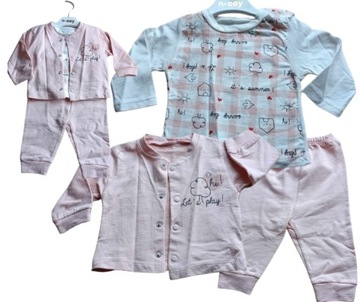 3 CZ. KOMPLET DRES NIEMOWLĘCY bluzka bluza spodnie 62- 68