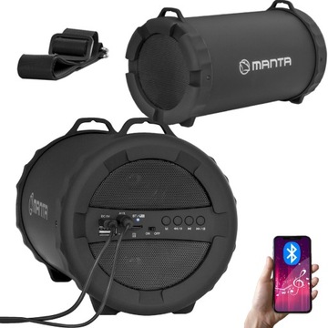 GŁOŚNIK PRZENOŚNY BLUETOOTH SPK204FM MANTA MP3 FM