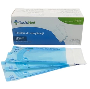 Torebki do sterylizacji 57x130mm 200 szt/op