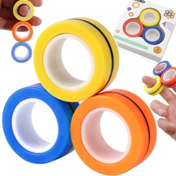 PIERŚCIENIE MAGNETYCZNE NA ZABAWKA ANTYSTRESOWA 3x MAGNETYCZNA MAGNETYCZNY