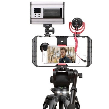 Держатель для телефона на штативе Ulanzi U-Rig Pro, светодиодное крепление для микрофона