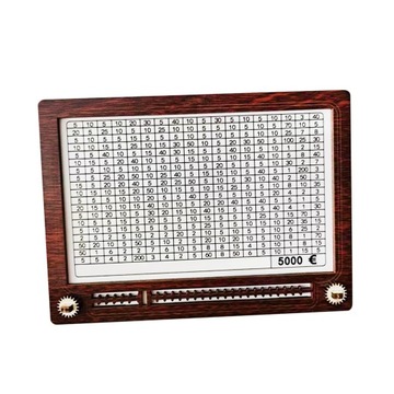 Wooden Money Box Money Holder brown 5000 euros