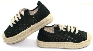 Espadryle Corina ażurowe trampki gruba podeszwa 40