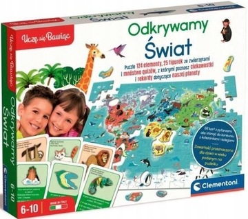 CLEMENTONI ODKRYWAM ŚWIAT PUZZLE MAPA ŚWIATA 50779