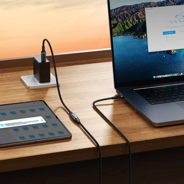 УДЛИНИТЕЛЬ BASEUS АДАПТЕР USB-C 10 Гбит/с, 1 м «ПАПА» — «МАМА»