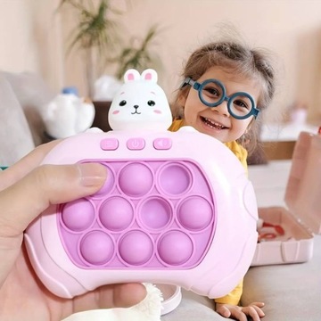 Антистрессовая аркадная игра pop it popit консоль push Rabbit Bunny