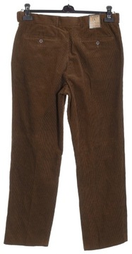P.G. FIELD spodnie męskie sztruksy khaki W34 L29